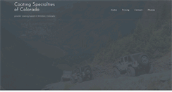 Desktop Screenshot of coatingspecialtiesofcolorado.com